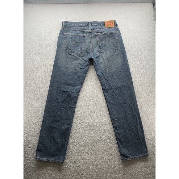 Levi's 559 Jeans Mens 36x34 Relaxed Fit Straight Leg‎ Blue Hand Sand Whiskered - Picture 3 of 11